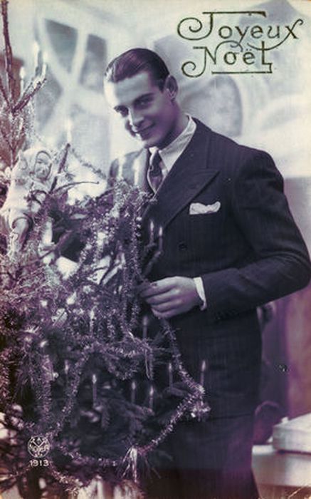 Рождественская открытка, 1940, Франция. Остатки былой роскоши