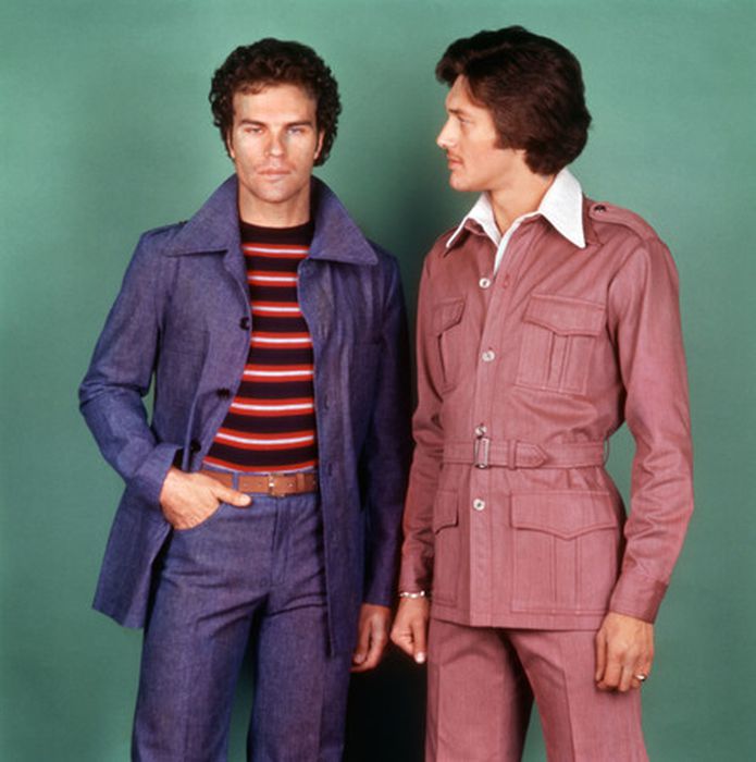 Приталенные пиджаки, геометрические узоры - элементы мужской моды 1960-1970-х гг.