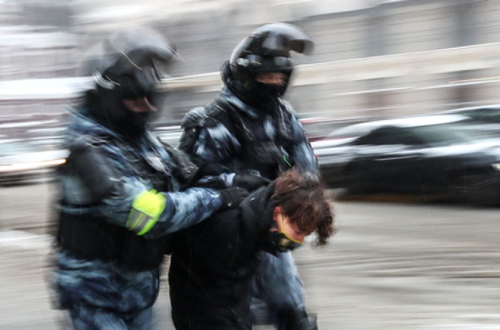 Задержания на акции протеста 31 января в Москве. Фото TASS / Scanpix / Leta