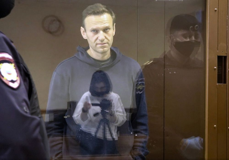 Алексей Навальный в суде по делу о клевете на ветерана. Фото АР / Scanpix / Leta