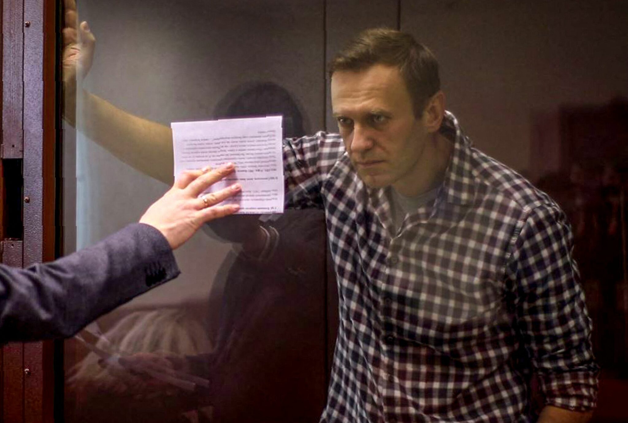 Алексей Навальный на суде 20 февраля. Фото AFP PHOTO / Moscow's Babushkinsky district court press service / Scanpix/Leta