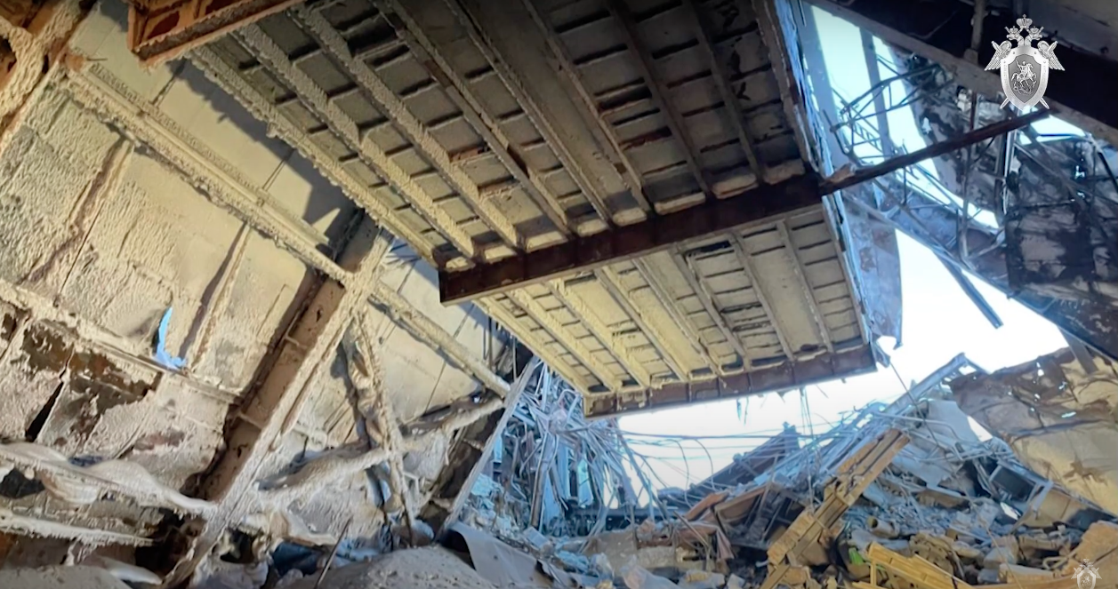 Последствия обрушения на Норильской обогатительной фабрике. Скриншот видео YouTube СК