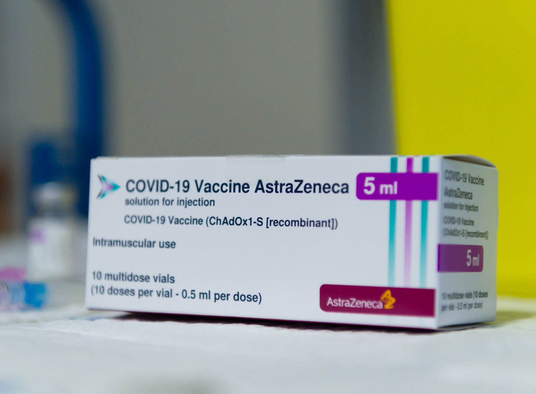 Упаковка вакцины AstraZneca. Фото ecently. (Credit Image: © Gustavo Valiente/SOPA Images via ZUMA Wire/Scanpix/Leta 