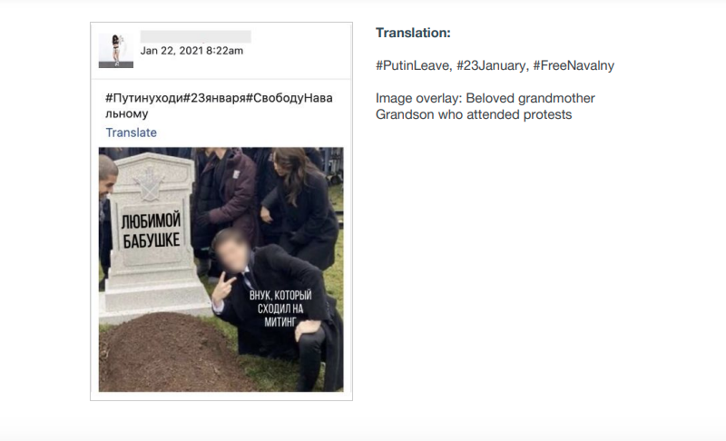 Мемы с критикой протестов в поддержку Навального. Фото отчет Instagram