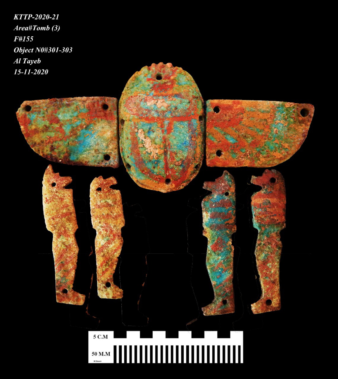 Найденные на раскопках амулеты. Фото EPA/Zahi Hawass Center For Egyptology/Scanpix/Leta