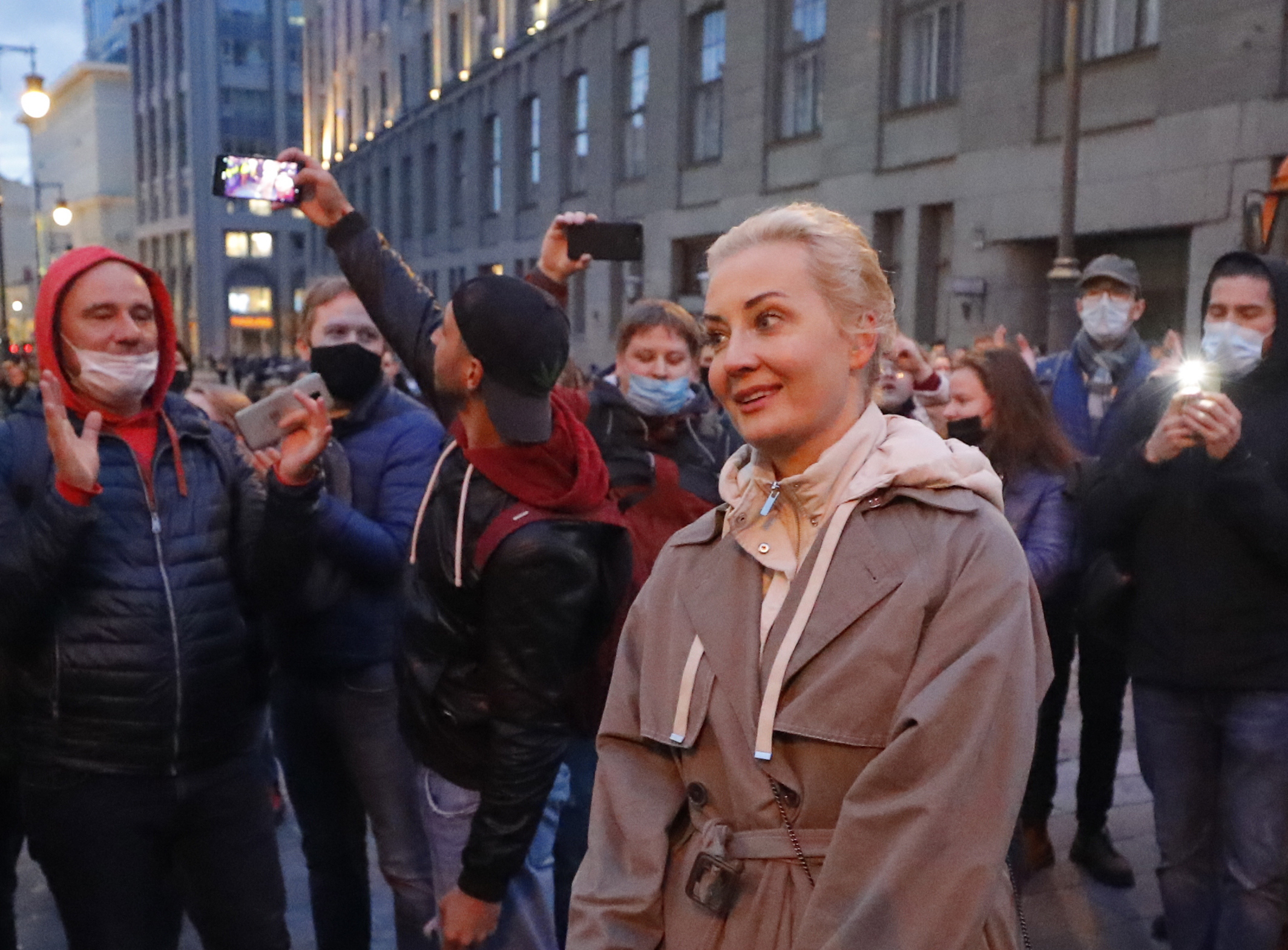 Юлия Навальная на акции в Москве. Фото EPA/SERGEI ILNITSKY/Scanpix/Leta
