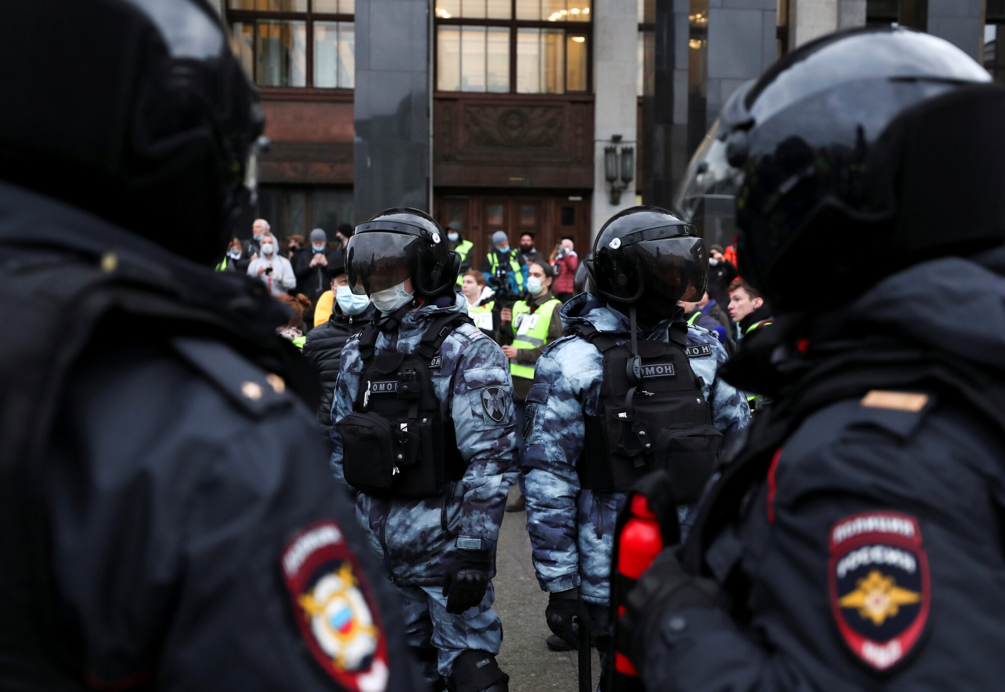 Полиция на акции в поддержку Навального в Москве. Фото  REUTERS/Evgenia Novozhenina/Scanpix/Leta