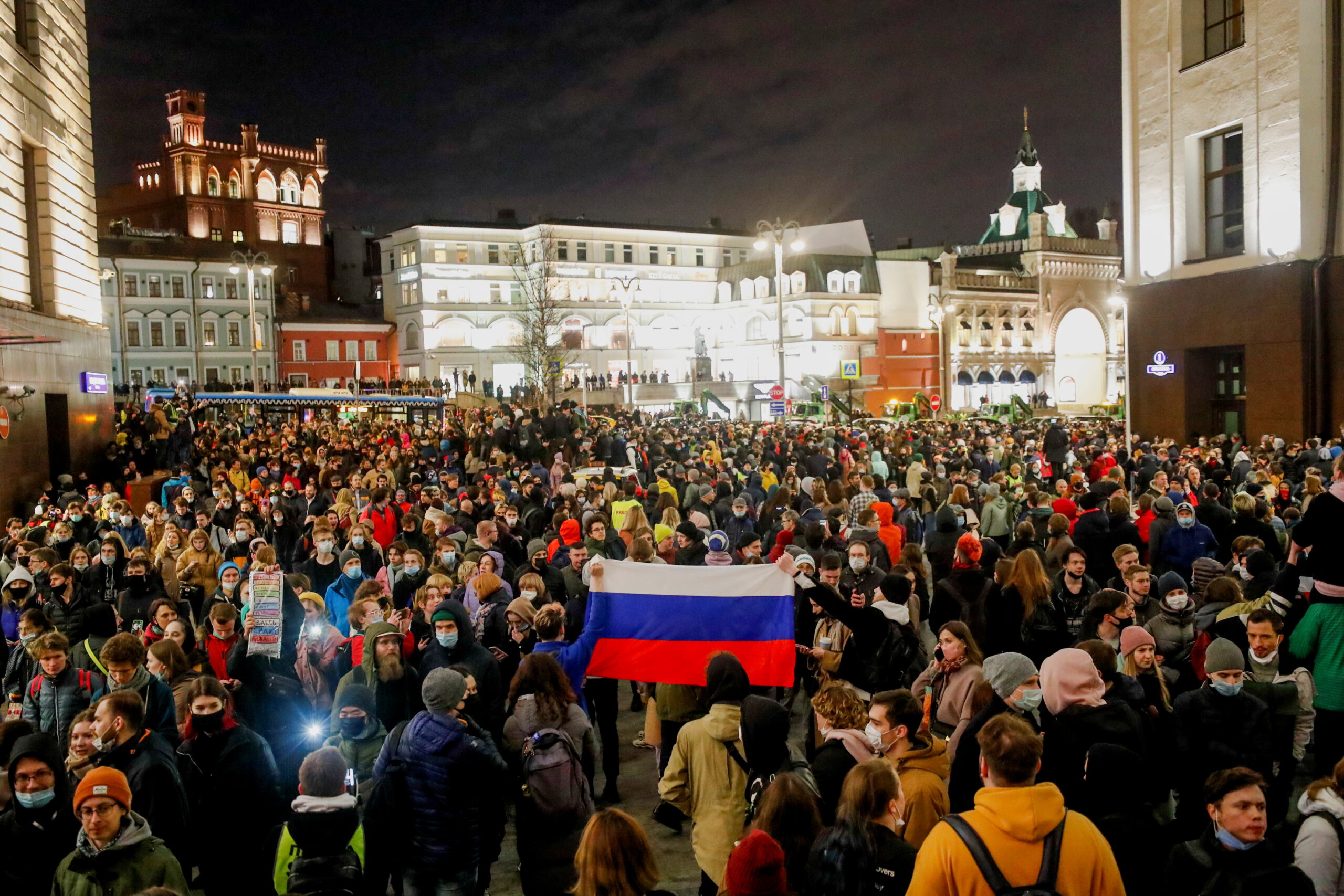 Акция протеста в Москве. Фото  REUTERS/Shamil Zhumatov/Scanpix/Leta