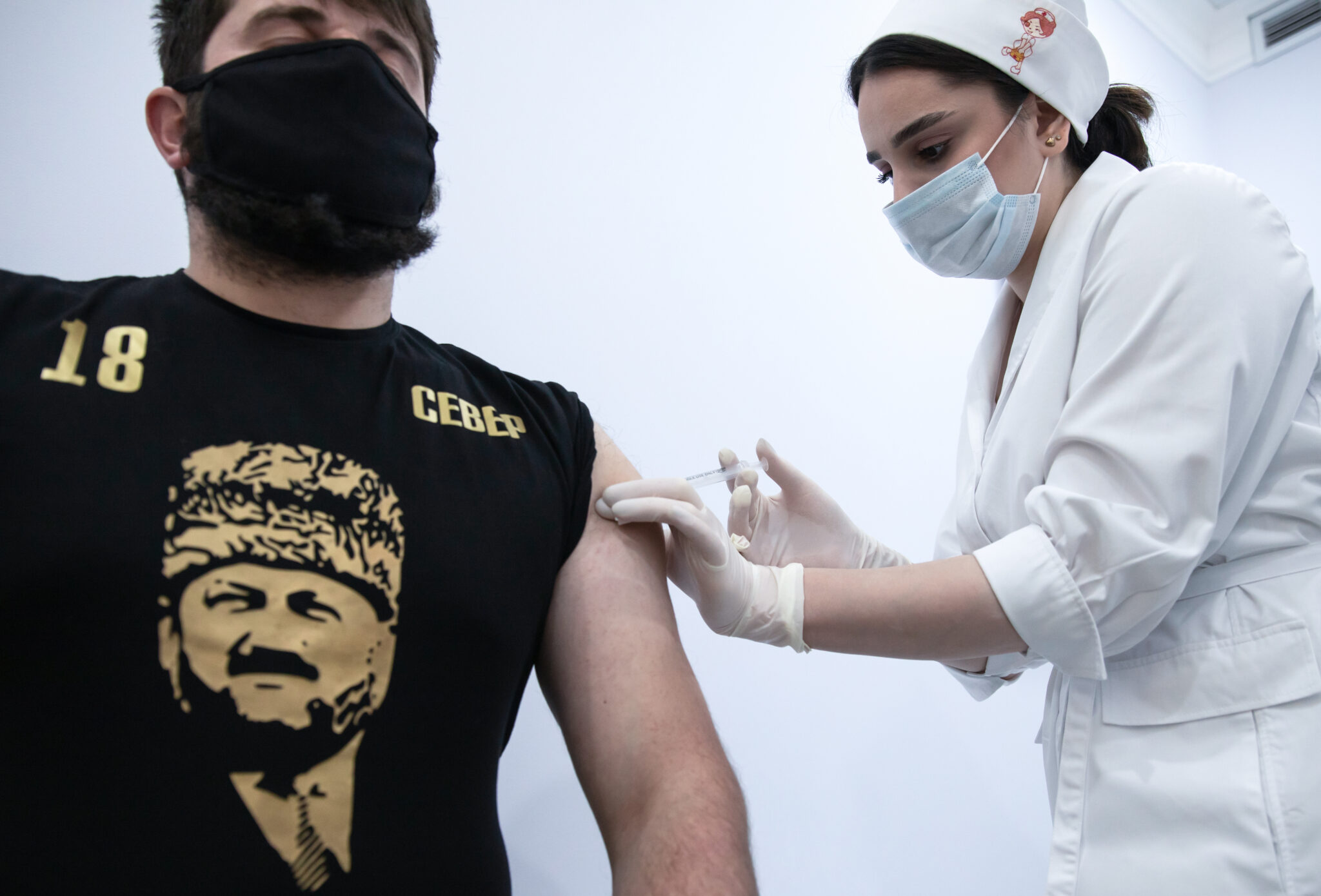 Вакцинация в Чечне. Фото Yelena Afonina / TASS / Scanpix / Leta