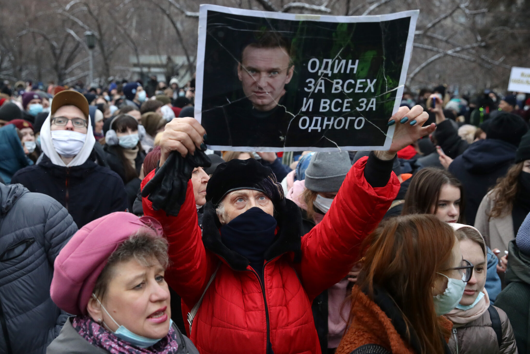 Акция в поддержку Навального в Новосибирске. Фото  Kirill Kukhmar/TASS/ Scanpix/Leta