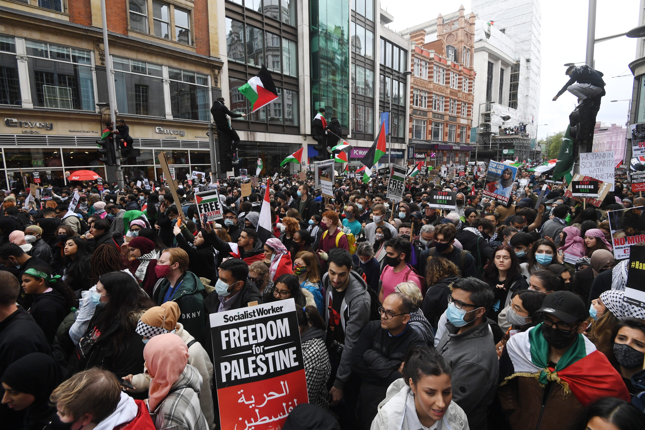 Акция в поддержку Палестины в Лондоне. Фото EPA/FACUNDO ARRIZABALAGA/Scanpix/Leta