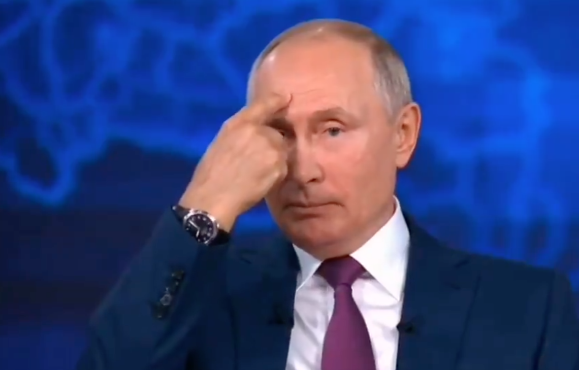 Владимир Путин. Скриншот видео Twitter @callmeTalya