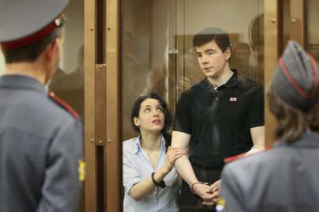 Евгения Хасис и Никита Тихонов в суде перед вынесением приговора. Фото Reuters / Scanpix / Leta