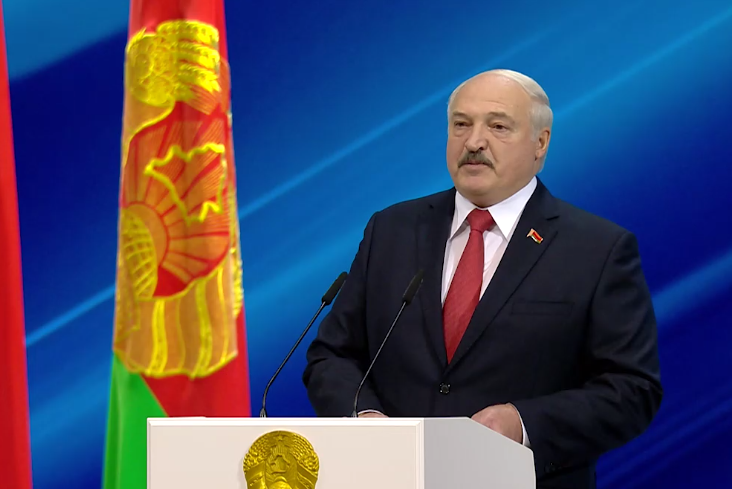 Александр Лукашенко. Кадр видео, опубликованного в телеграм-канале "Пул первого"