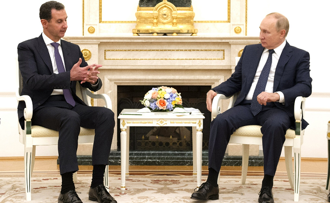 Башар Асад и Владимир Путин. Фото пресс-службы Кремля