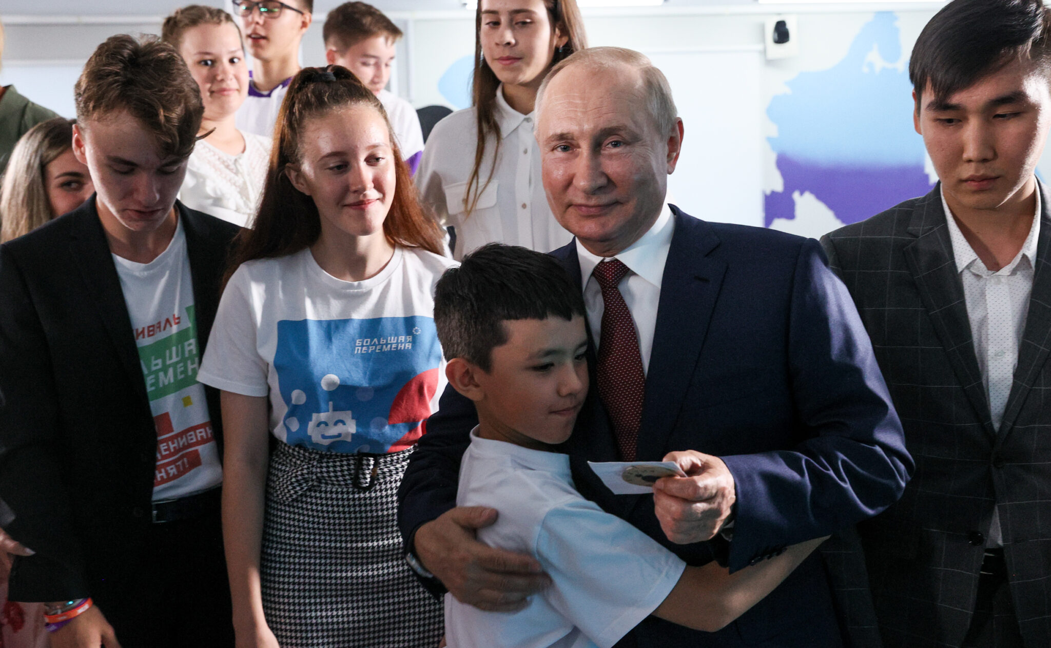 Владимир Путин на встреч со школьниками. Фото  Sergei Bobylev/TASS/Scanpix/Leta