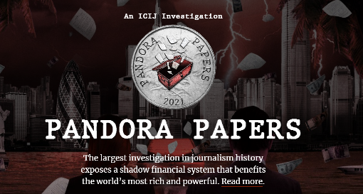 «Архив Пандоры». Скриншот с сайта Международного консорциума журналистов-расследователей (ICIJ)