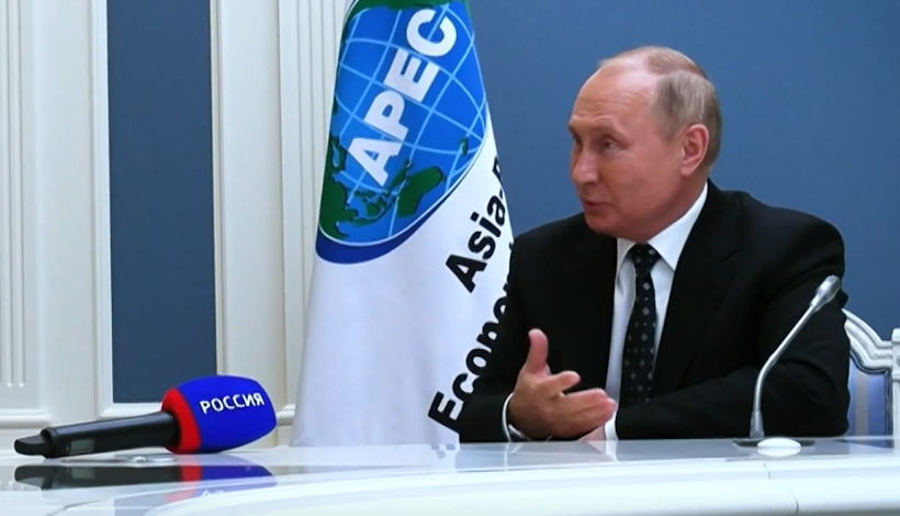 Владимир Путин в эфире программы «Москва. Кремль. Путин». Фото: кадр телеканала «Россия 1»