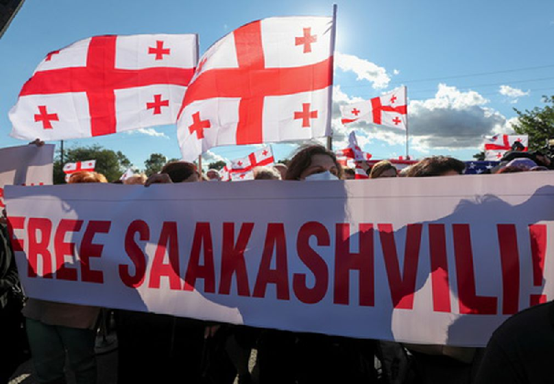 Протесты в поддержку Михаила Саакашвили. Фото: Reuters/Scanpix/LETA