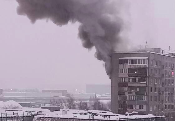 Пожар в Москве. Фото, опубликованное в группе «Чертаново» в соцсети «ВКонтакте» 