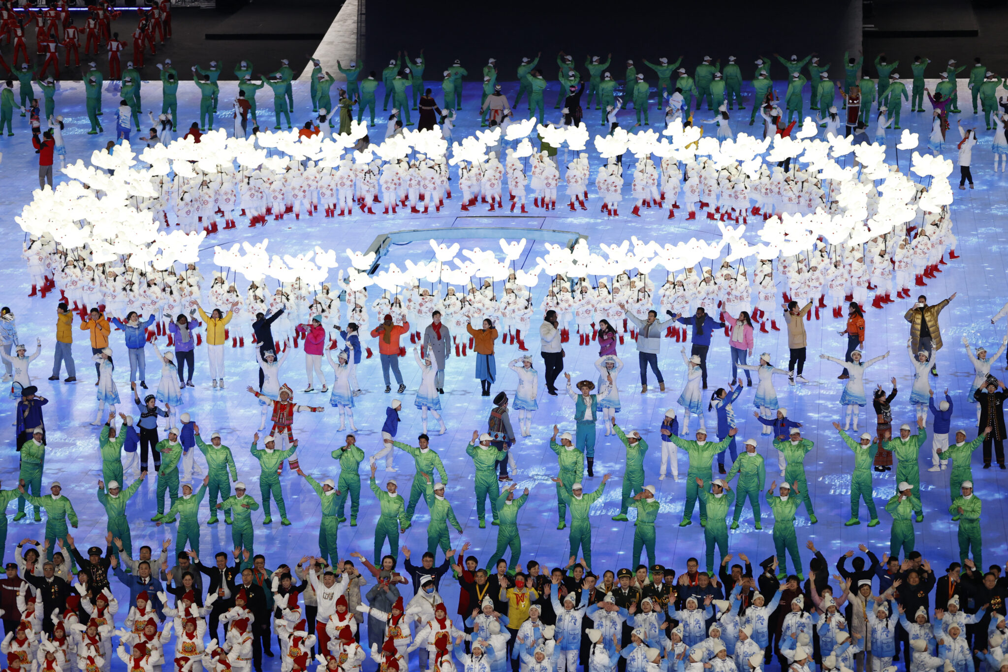 Олимпийские игры 2022 года в Пекине. Церемония открытия, национальный стадион, Пекин, Китай - 4 февраля 2022 года. Артисты во время церемонии открытия.
Фото David W Cerny/REUTERS/Scanpix/LETA