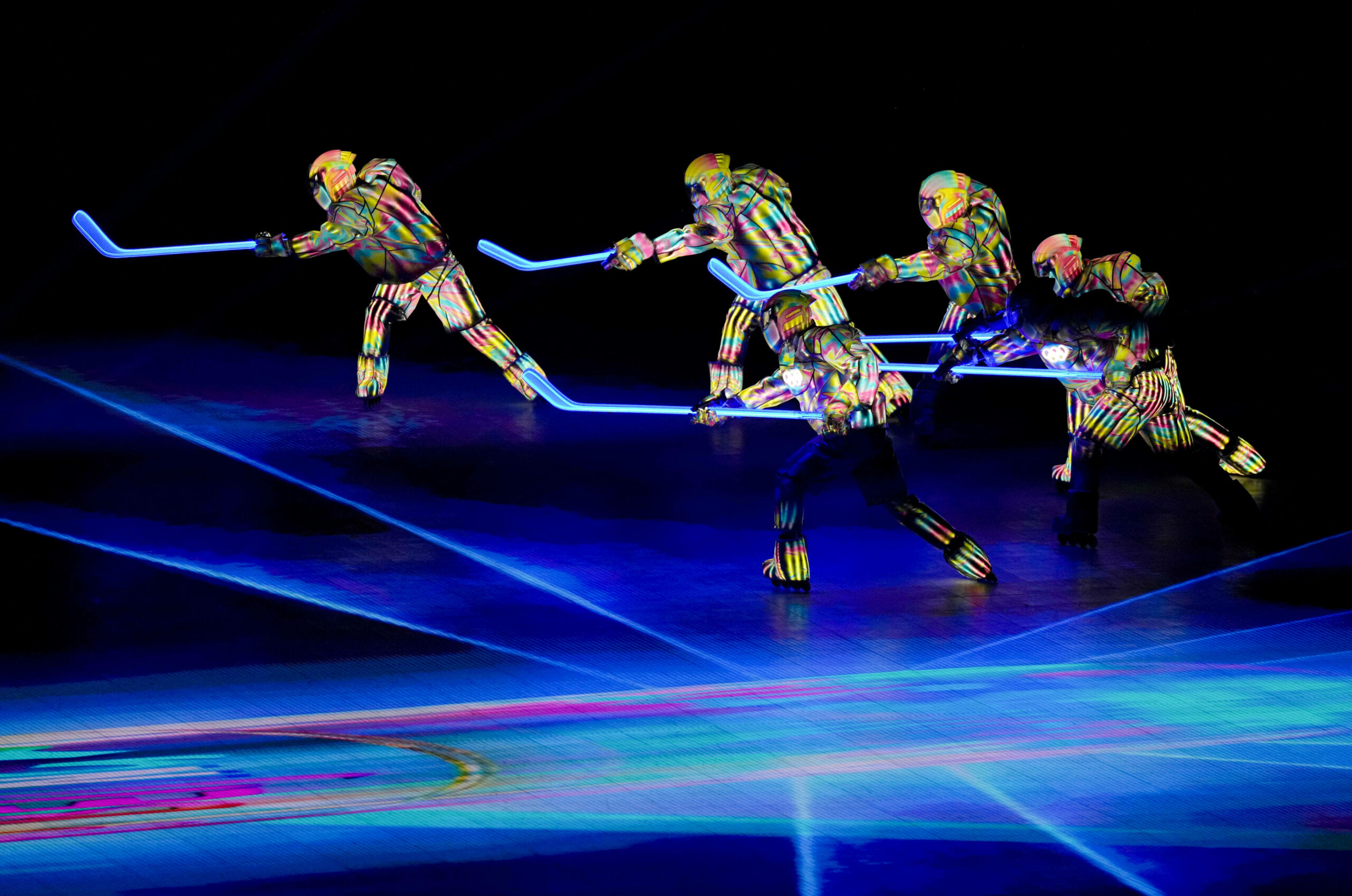Выступление артистов на церемонии открытия зимних Олимпийских игр 2022 года в Пекине. 4 февраля 2022 года. Фото Li An/Xinhua/Scanpix/LETA