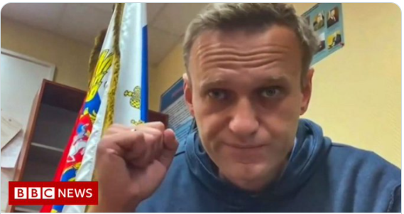 Фото Алексея Навального из статьи «Би-Би-Си», которым Джоан Роулинг проиллюстрировала свой ответ Владимиру Путину. Фото @jk_rowling/Twitter