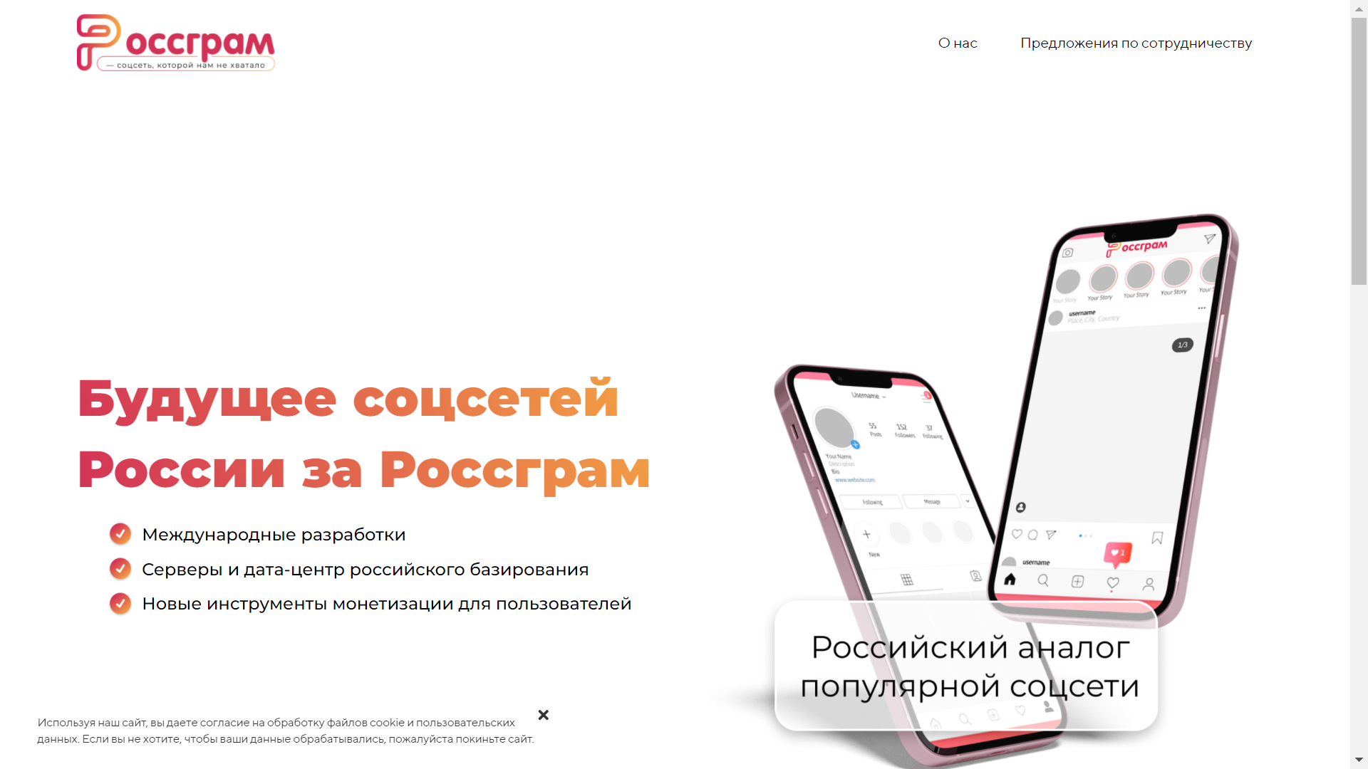 Скриншот с сайта rossgram.ru