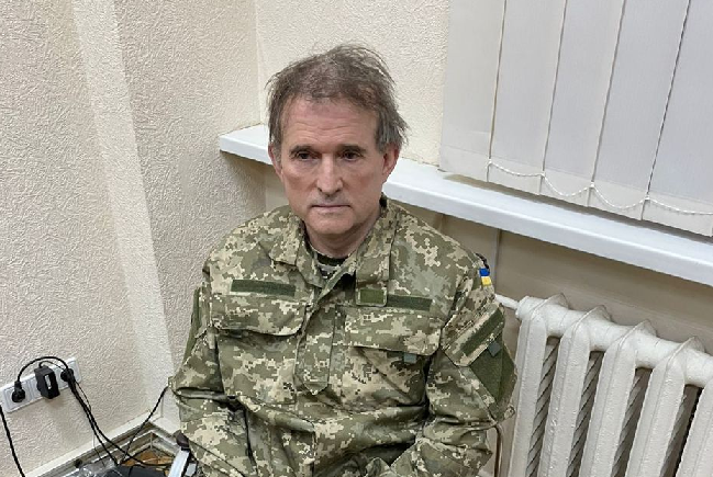 Виктор Медведчук после задержания. Фото из телеграм-канала Владимира Зеленского
