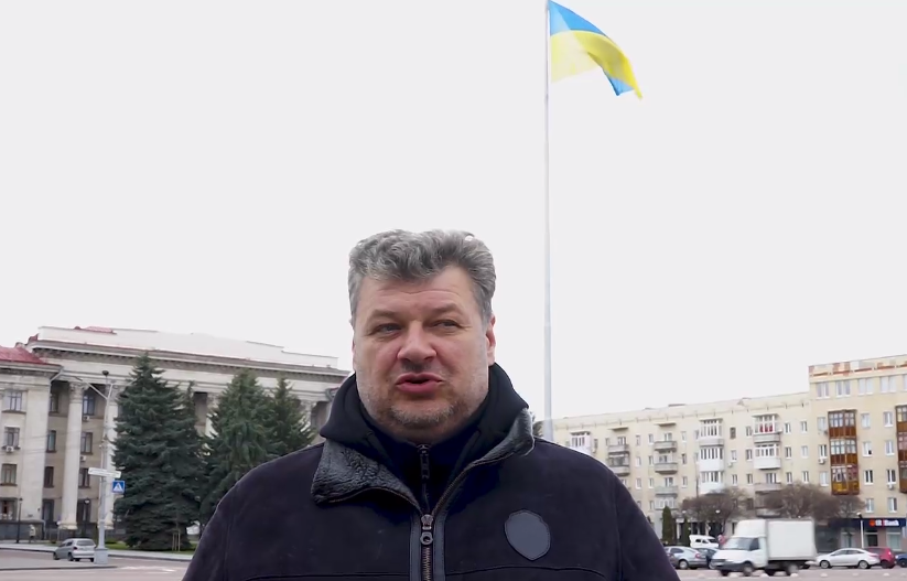 Глава Житомирской ОГА Виталий Бунечко. Кадр видеоролика, опубликованного в телеграм канале областной администрации