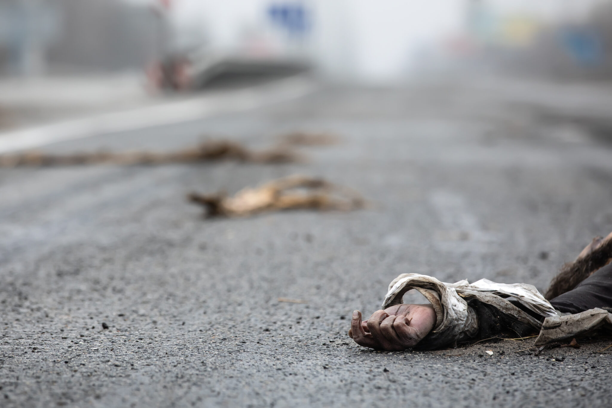 Тела погибших в 20 км от Киева. 2 апреля 2022 © Mykhaylo Palinchak / SOPA / ZUMA / Scanpix / Leta