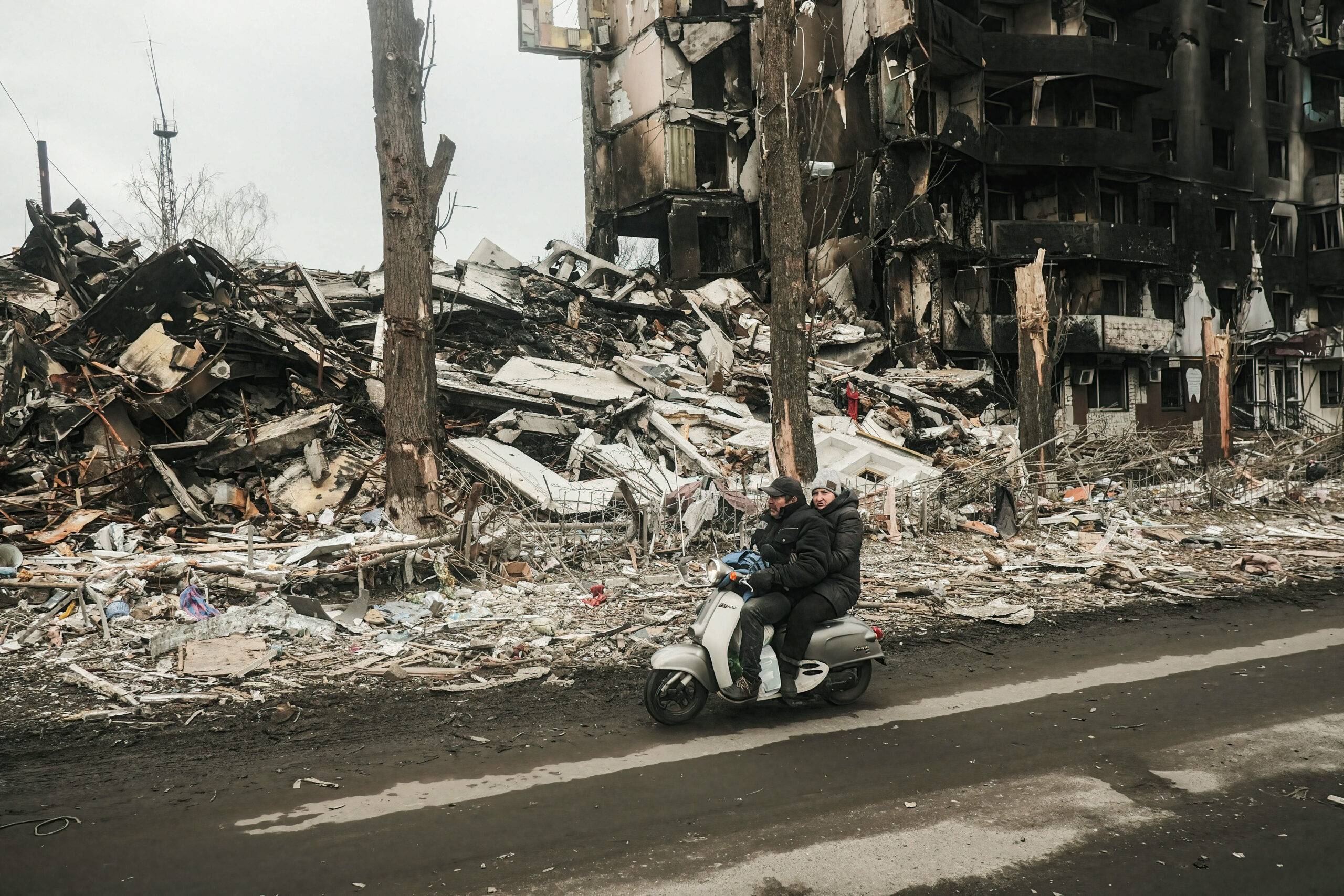 Остатки жилого дома после ракетного удара. Бородянка. Киевская область. 5 апреля 2022 года. Фото Matthew Hatcher/SOPA Images via ZUMA Press Wire/Scanpix/LETA