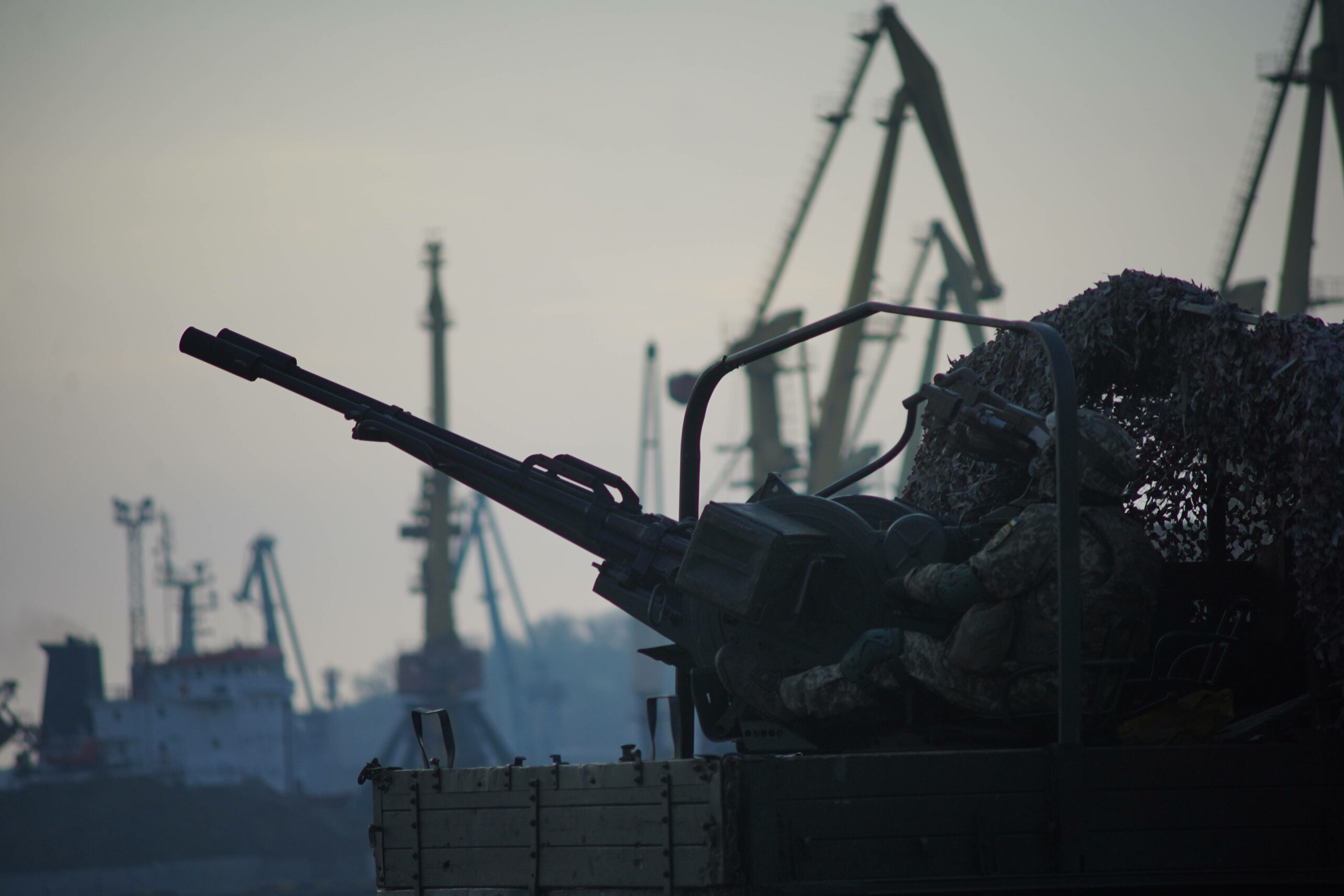 ПВО украинской армии в порту Одессы. Украина, 27 марта 2022 г. © Sipa / Scanpix / Leta