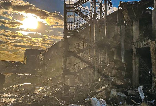 Последствия ракетного удара по Одессе 8 мая 2022 года. Фотография пресс-службы городской администрации