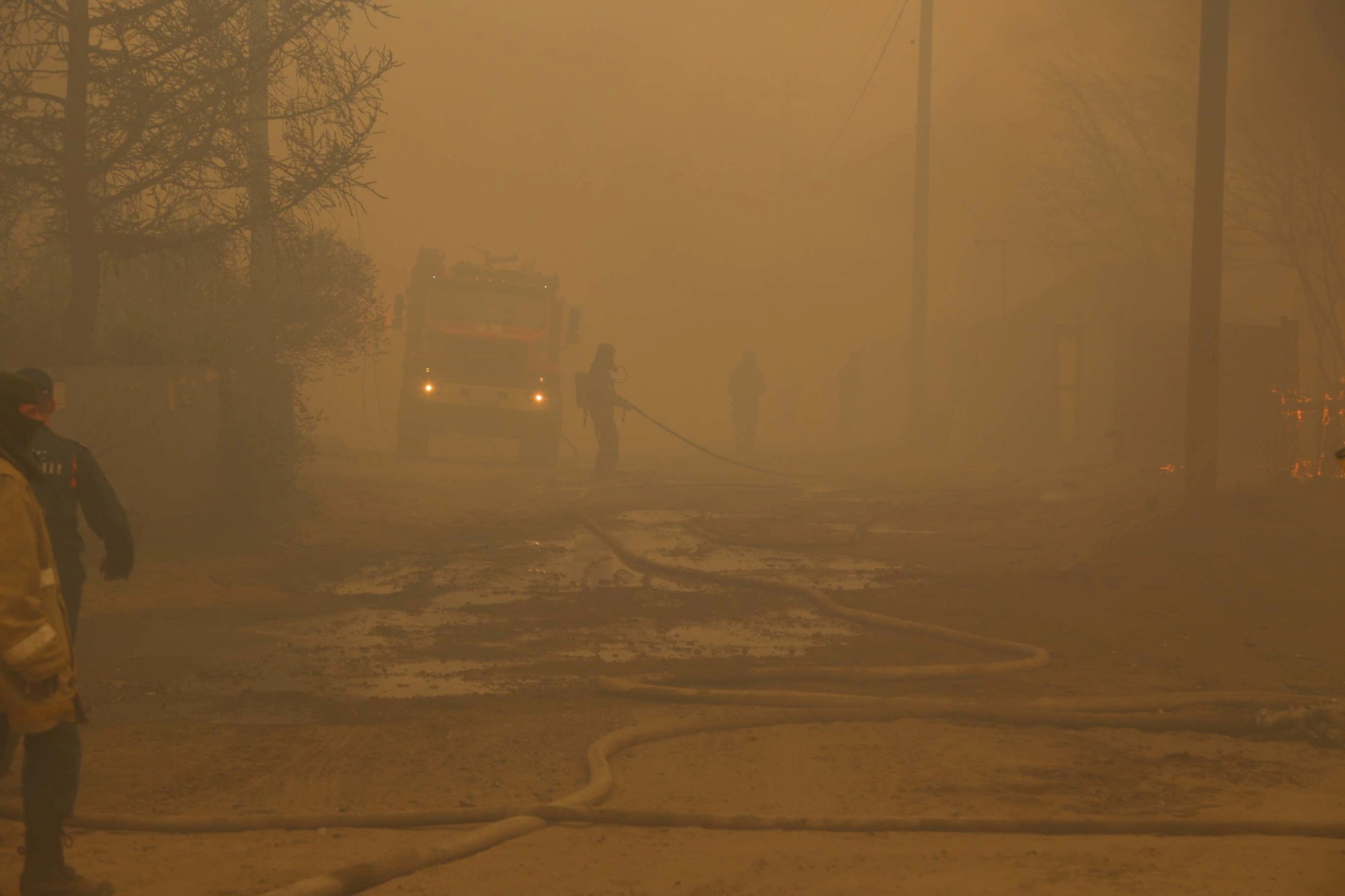 МЧС тушит пожары в Курганской области. Фото Reuters/Scanpix/LETA.