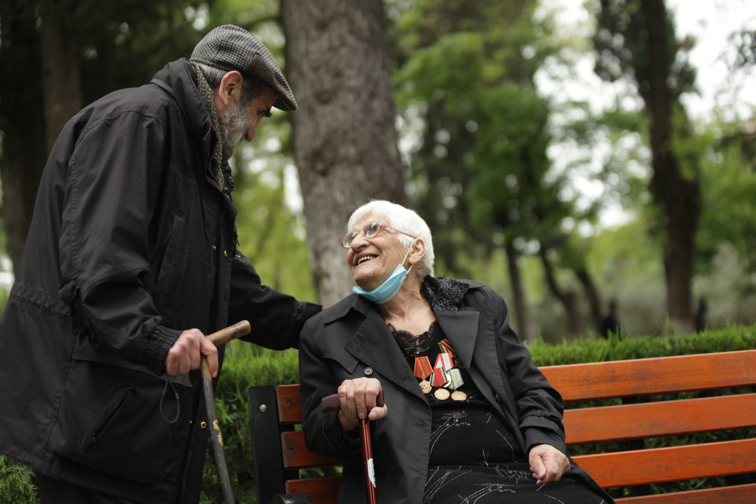 Ветераны в парке Киквидзе, 9 мая 2022 года. Тбилиси. Фото Валерий Перевозчиков/”Спектр”