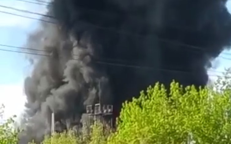 
Пожар в Центральном аэрогидродинамическом институте. Скриншот видео RusNews
