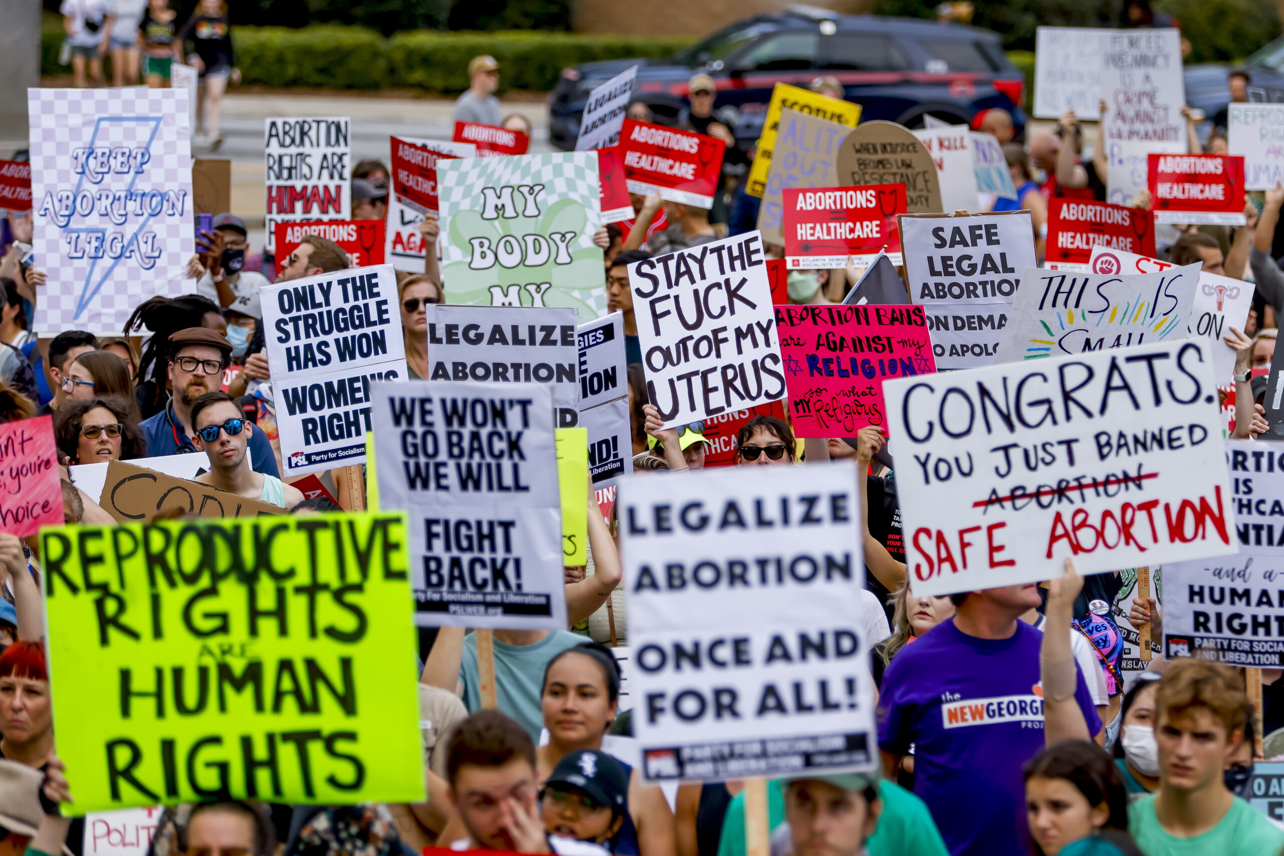 Акция протеста в Атланте, штат Джорджия, США. 24 июня 2022 года. EPA/ERIK S. LESSER/Scanpix/LETA