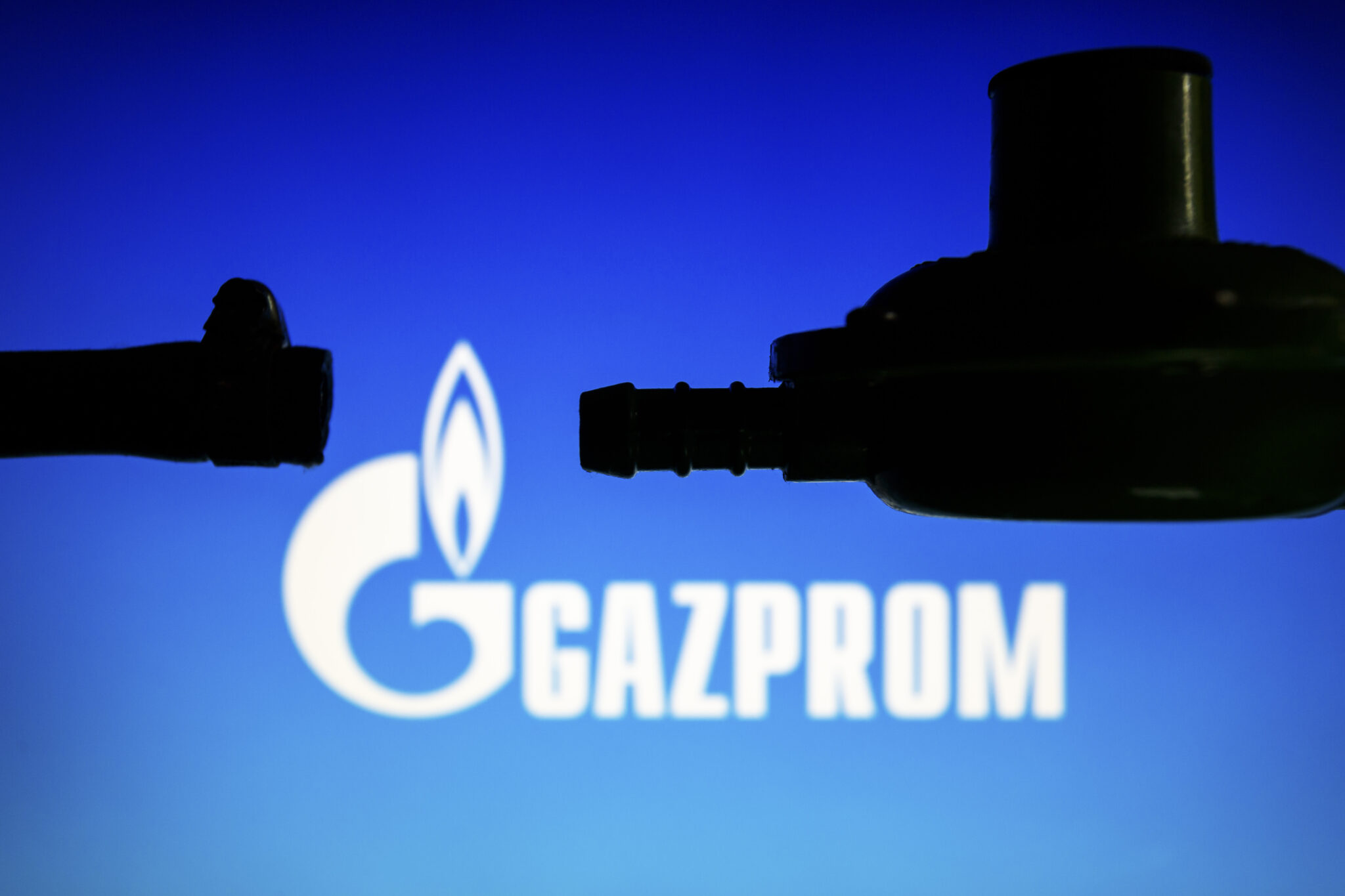 Логотип “Газпрома”. Фото Andre M. Chang/ZUMA Press Wire/Scanpix/LETA