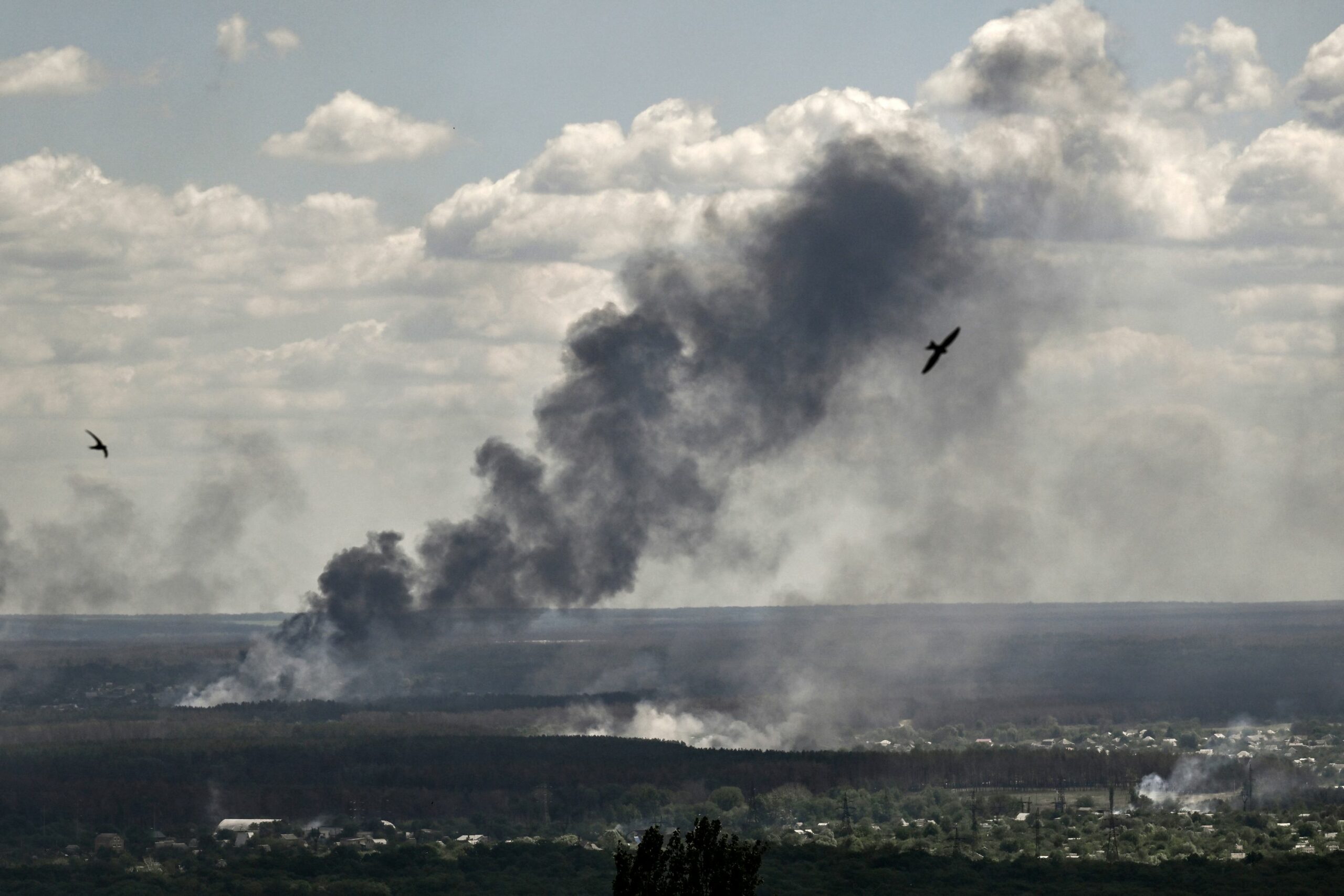 Вид на Северодонецк, 7 июня 2022 года. Фото ARIS MESSINIS/AFP/Scanpix/LETA