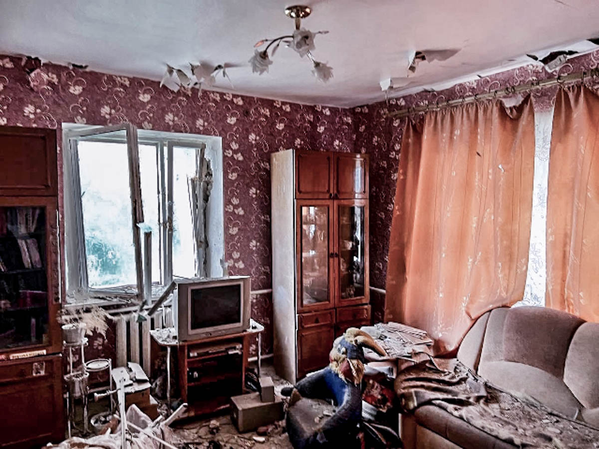 Дом в селе Журавлевка после обстрела. Фото пресс-служба губернатора Белгородской области/VK
