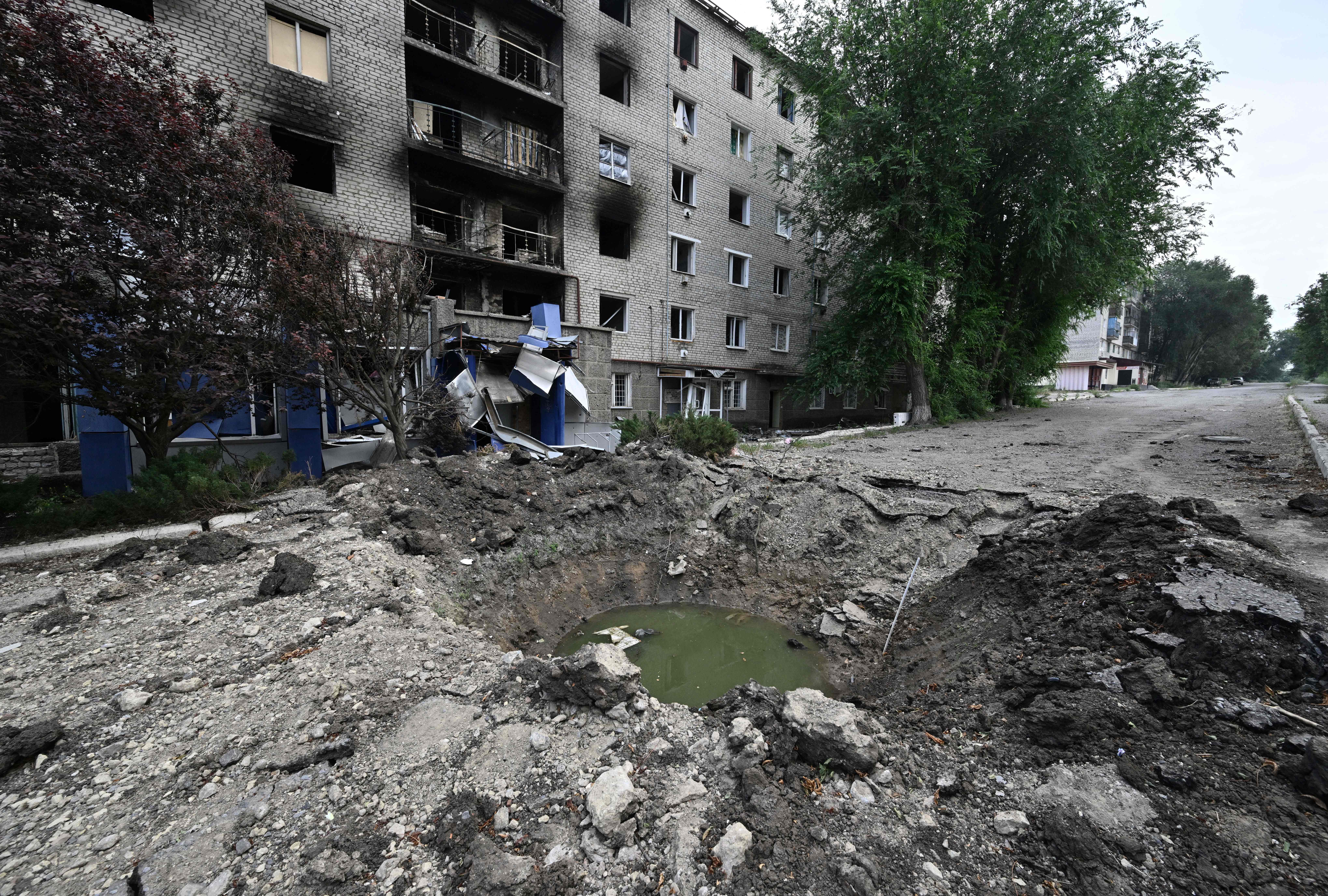 Последствия обстрелов Северска, Донецкая область. Фото Genya SAVILOV/ AFP/Scanpix/LETA