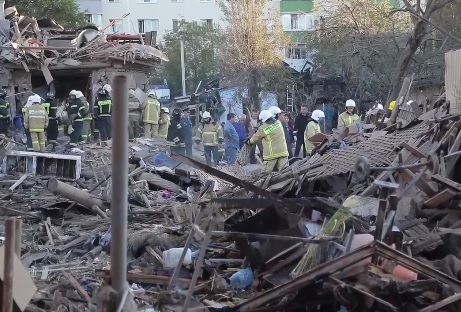 Место взрыва в Белгороде. Скриншот из видеозаписи ТАСС.