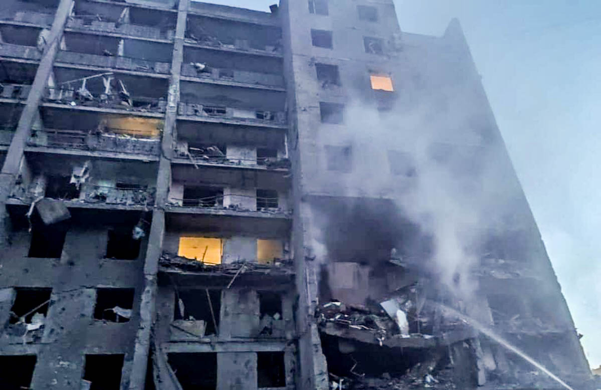 Разрушенный дом в Сергеевке Одесской области. Фото Государственная служба по чрезвычайным ситуациям Украины.