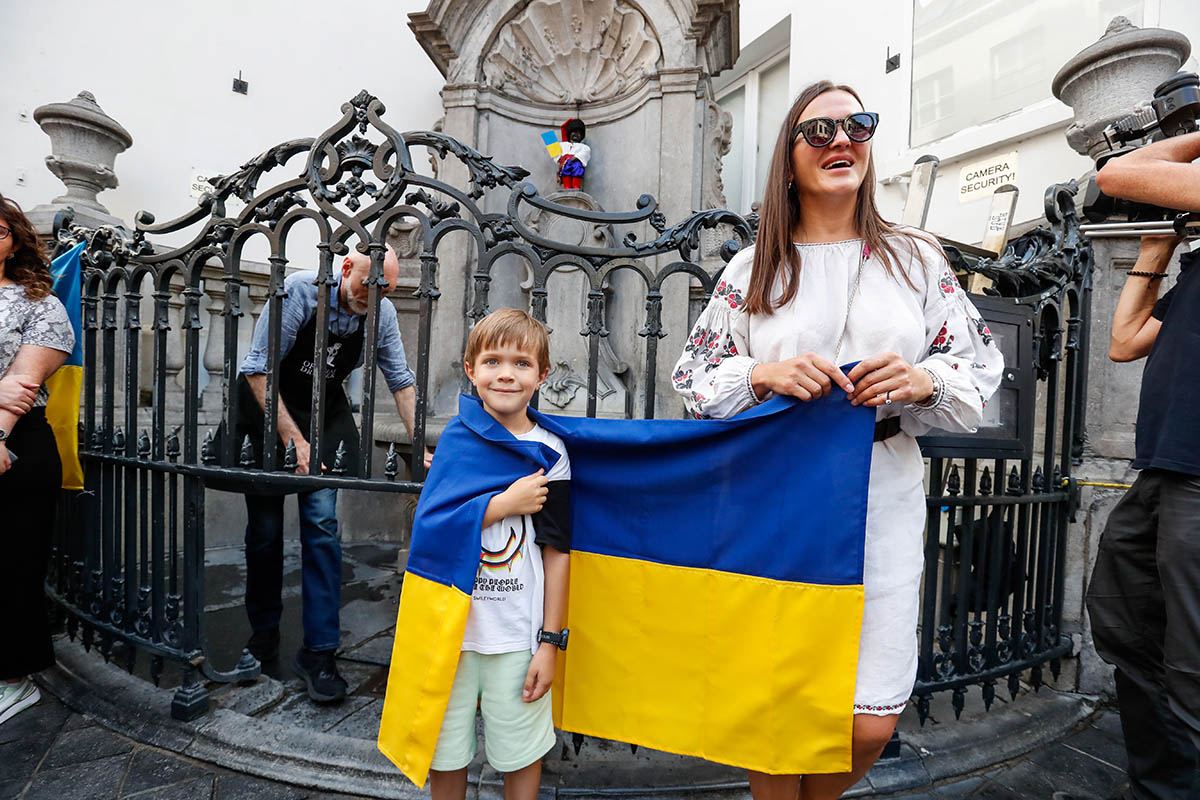День Независимости Украины в Брюсселе, Бельгия, 24 августа 2022 года. Фото STEPHANIE LECOCQ/EPA/Scanpix/Leta