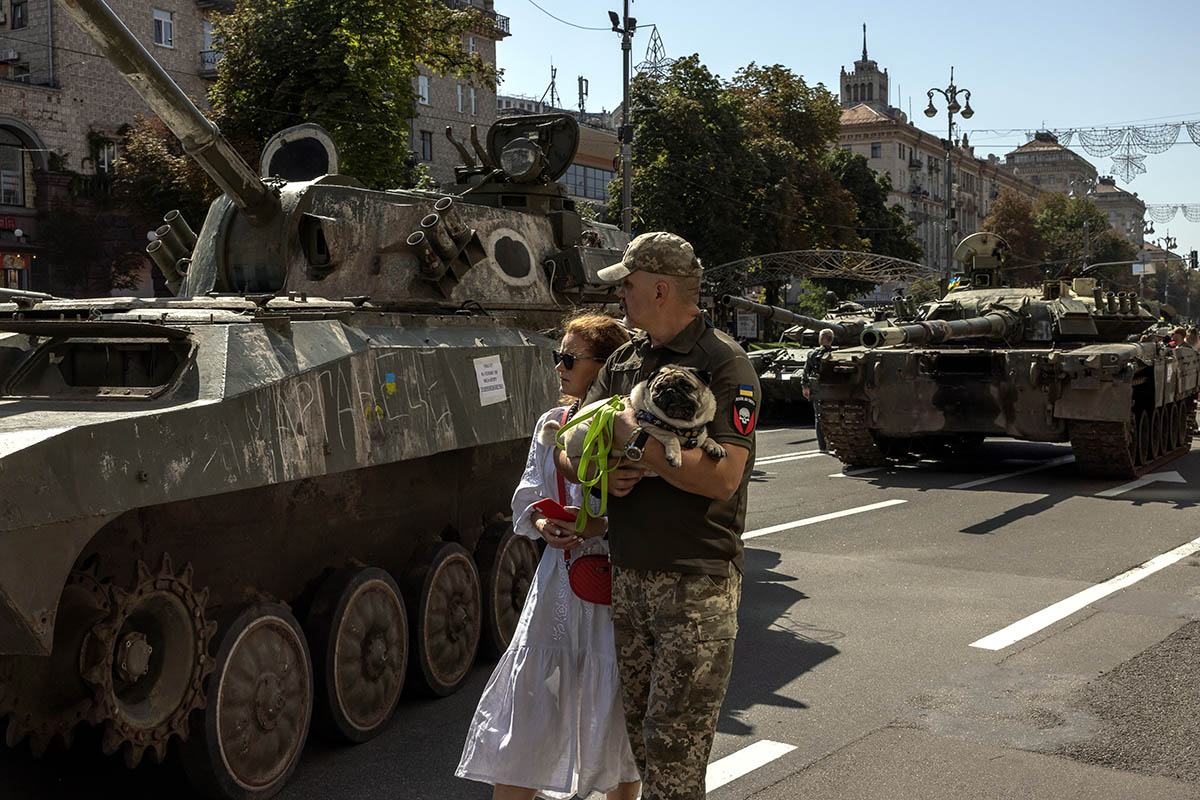 День Независимости Украины в центре Киева, 24 августа 2022 года. Фото ROMAN PILIPEY/EPA/Scanpix/Leta