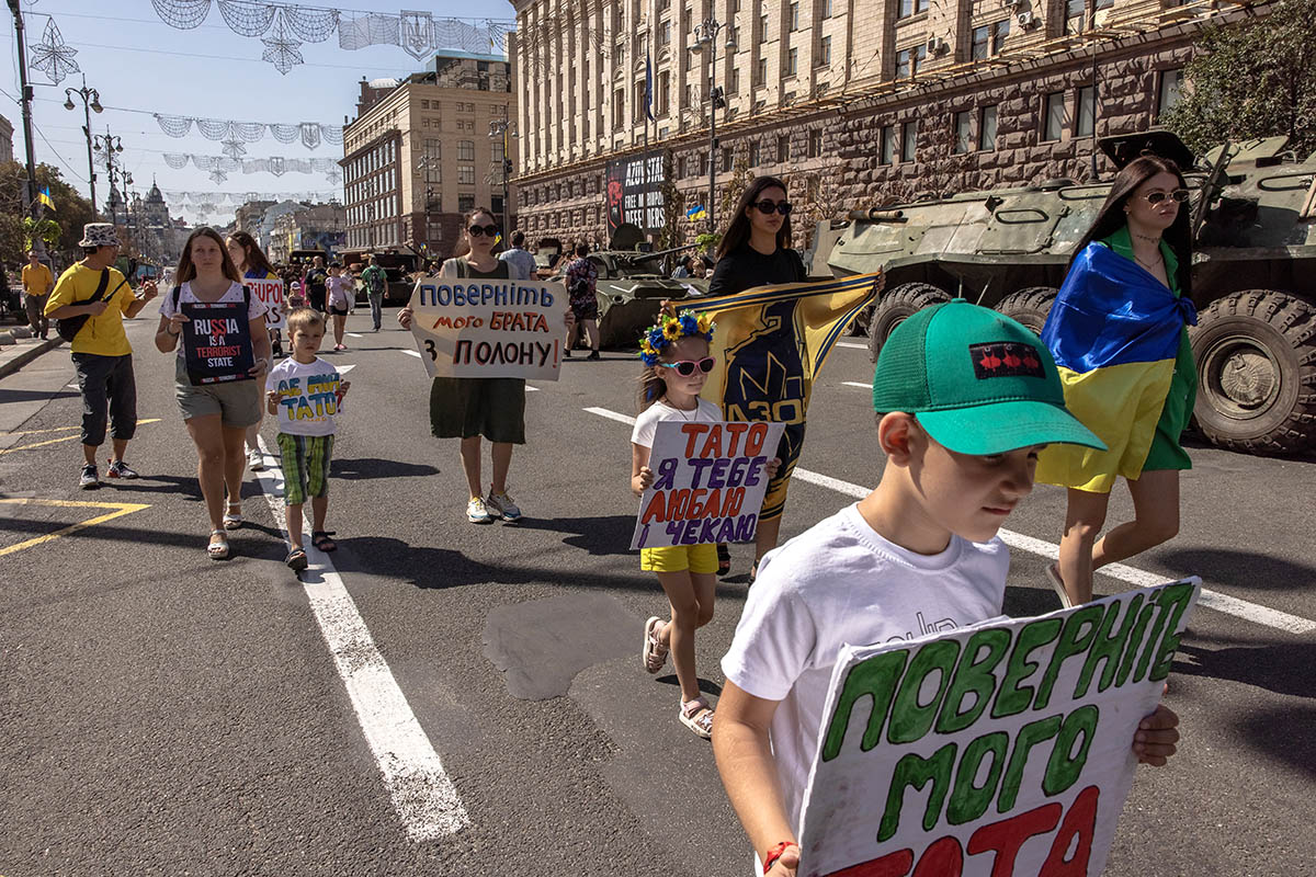 День Независимости Украины в центре Киева, 24 августа 2022 года. Фото ROMAN PILIPEY/EPA/Scanpix/Leta