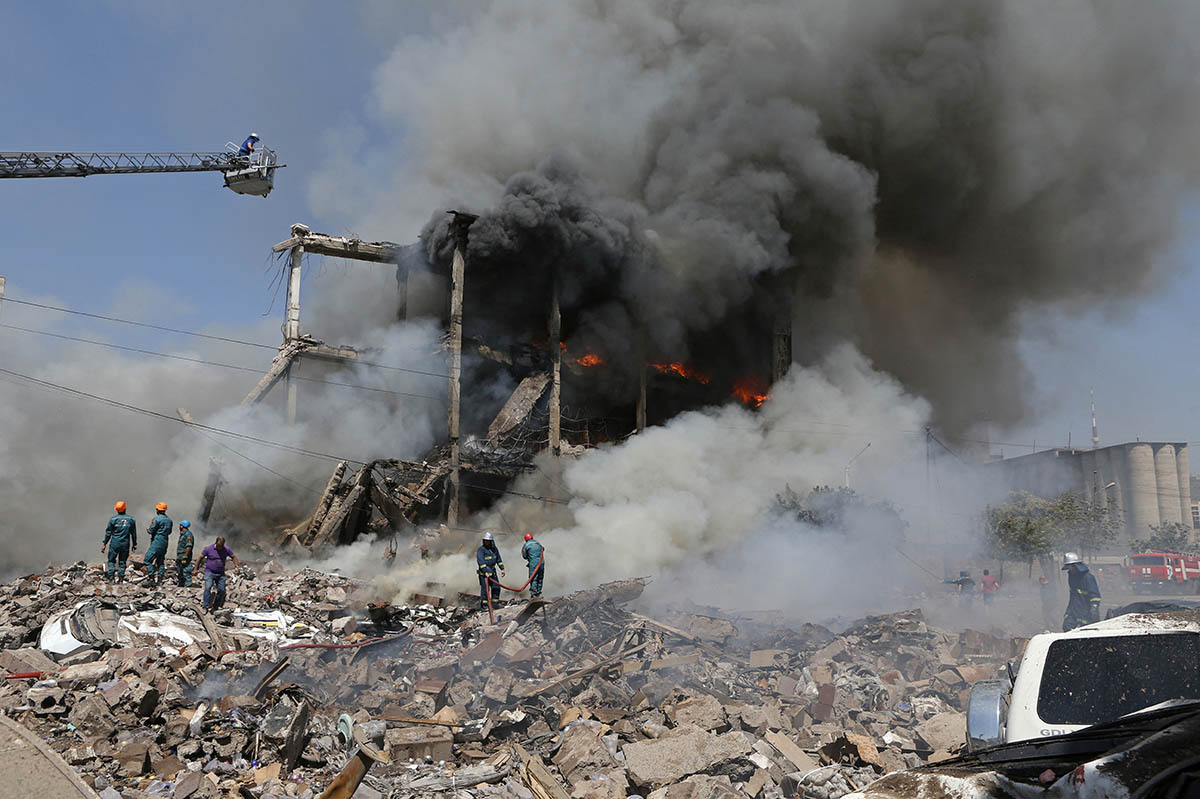 Взрыв в Ереване 14 августа 2022 года. Фото Vahram Baghdasaryan/REUTERS/Scanpix/Leta