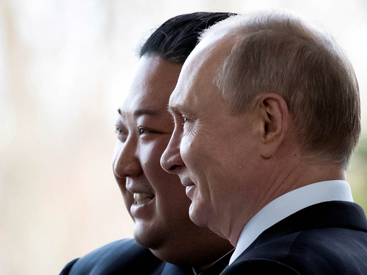 Президент России Путин и лидер Северной Кореи Ким Чен Ын. Фото Alexander Zemlianichenko/REUTERS/Scanpix/Leta