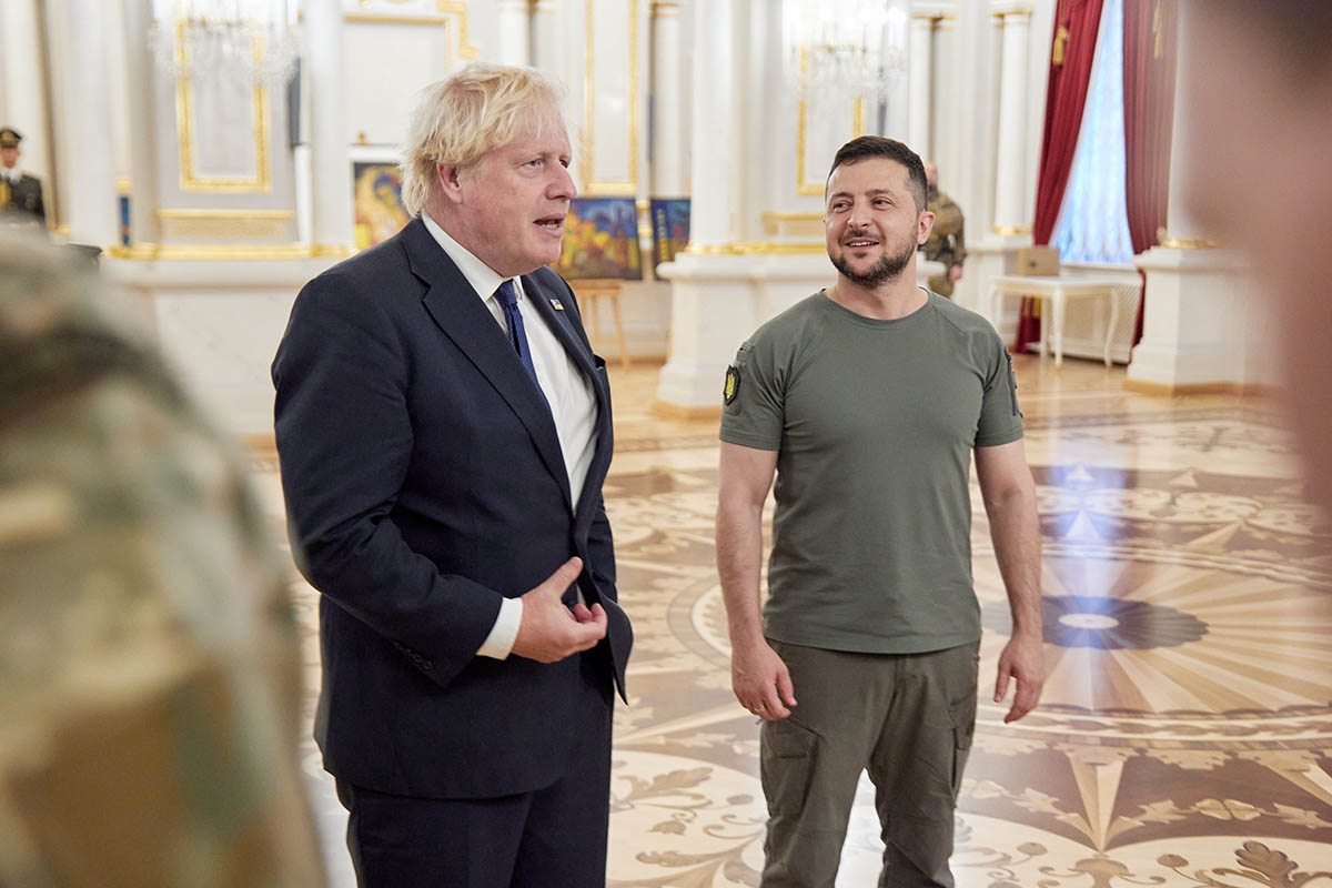 Премьер-министр Борис Джонсон и президент Владимир Зеленский сегодня в Киеве. 24 августа 2022 года. Фото Twitter Boris Johnson